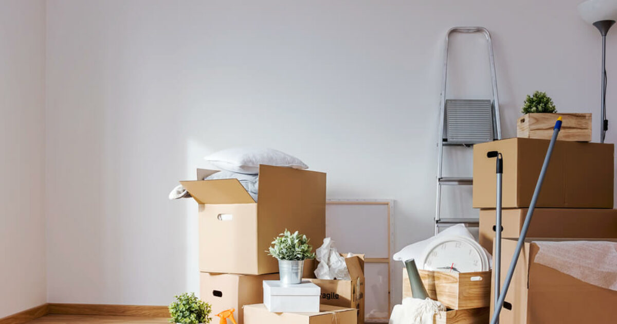 Room Full of Box Containers and Stuff for Cleaning